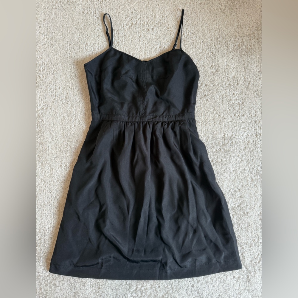 J. Crew Black Spaghetti Strap Sundress